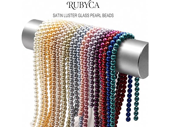 RUBYCA 200Pcs Czech Tiny Satin Luster Glass Pearl Bead
