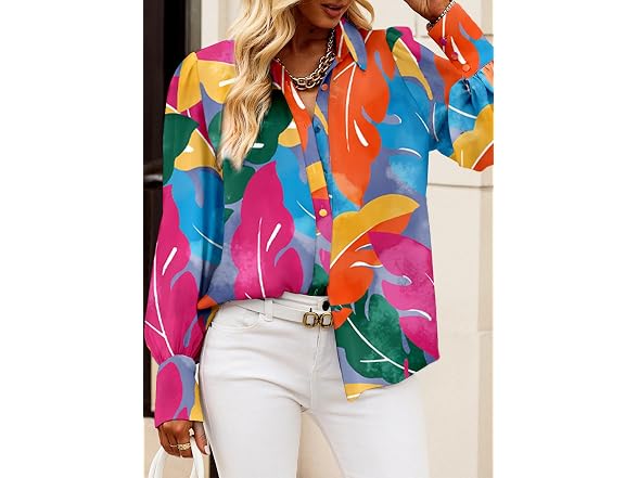 Evaless Women (XL) Long Sleeve Shirt Spring V Tops