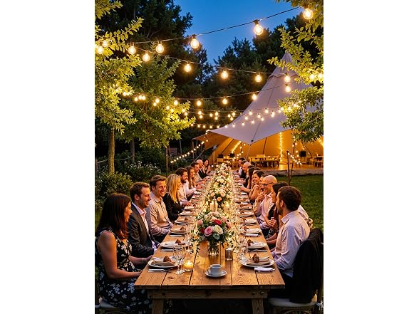 Brightown 37Ft Outdoor String Lights with Remote