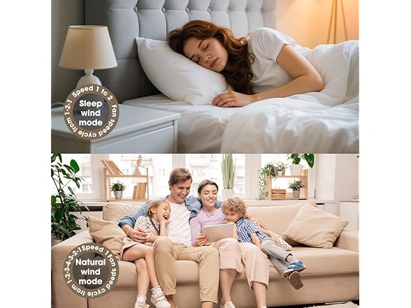 Parrot Uncle F6048WH 56" Ceiling Fan Without Light