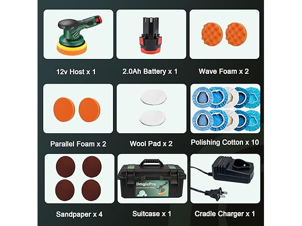 Cordless 6-Inch Car Polisher Kit