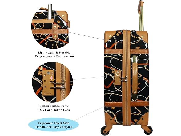 World Traveler Chariot 2-Piece Vintage Hardside Luggage Set