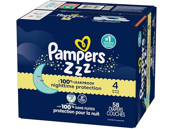 Pampers | ZZZ Overnight Diapers 58 Count