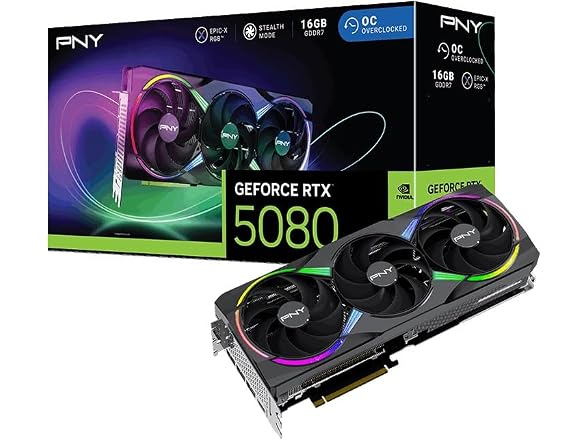 PNY RTX5080 Verto ARGB OC Triple Fan
