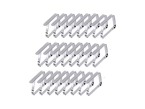 24-Pack Outdoor Tablecloth Clips Steel