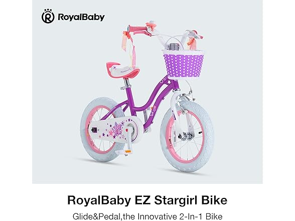 RoyalBaby EZ Stargirl Kids Bike 12 Inch