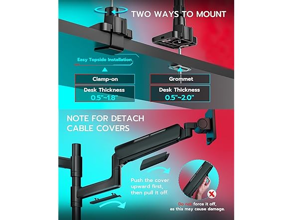 Vertical Dual Monitor Mount | 17-49In Ultrawide
