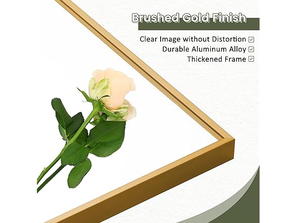 NicBex Gold Full Length Mirror, 56"x19"