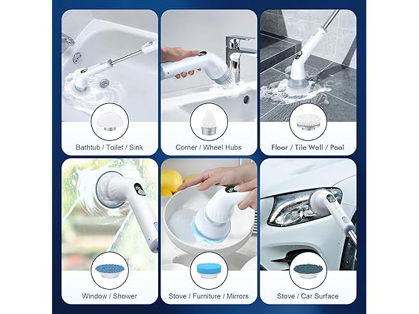 Electric Dual-Speed Spin Scrubber