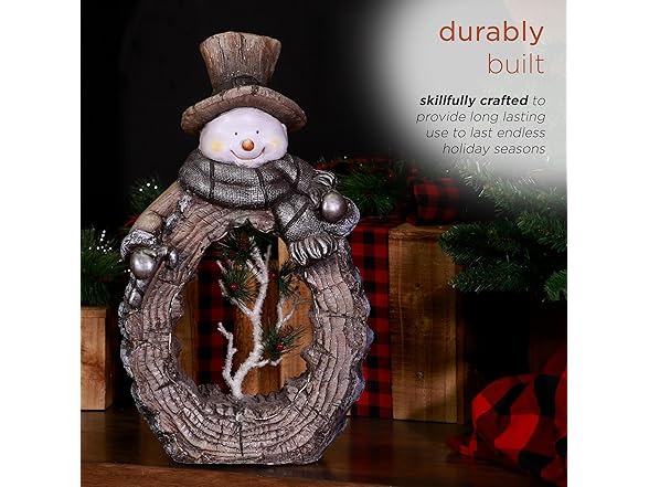 Alpine Corporation 21" H Snowman Statue