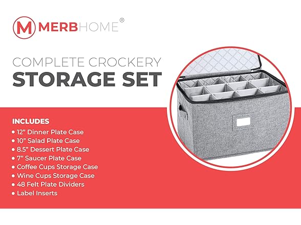 Dinnerware Storage Containers 6-Pack