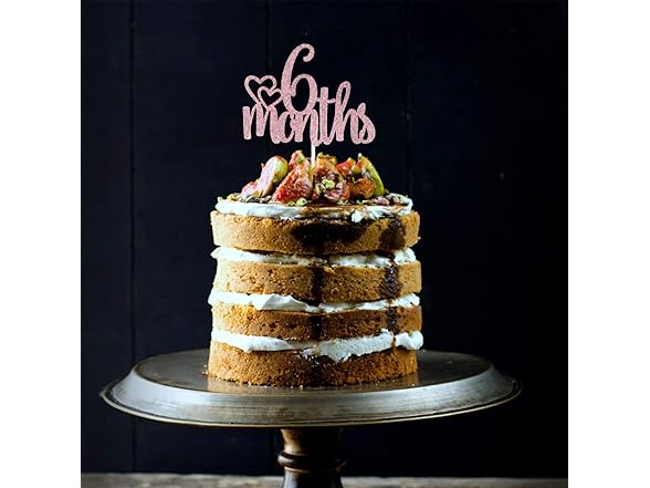 6 Months Half Birthday Cake Topper