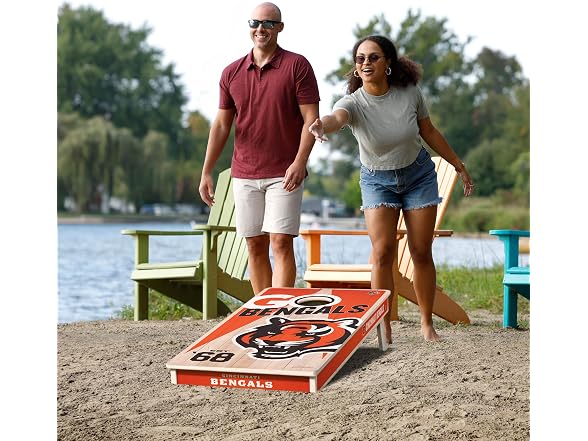 YouTheFan NFL 2' x 4' Wood Cornhole Set