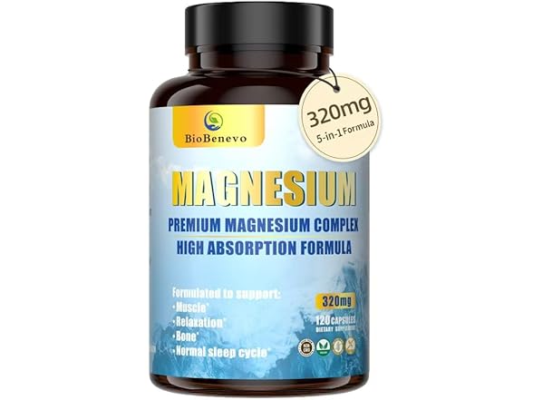 BioBenevo 5-in-1 Magnesium Supplement
