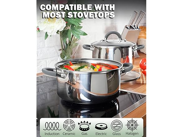 Cook N Home Stainless Steel Cookware Sets