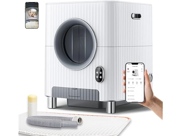 Upgraded Charmkit Self Cleaning Cat Litter Box