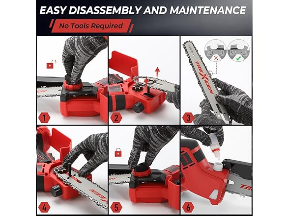 TREXEEN Mini Chainsaw for Battery
