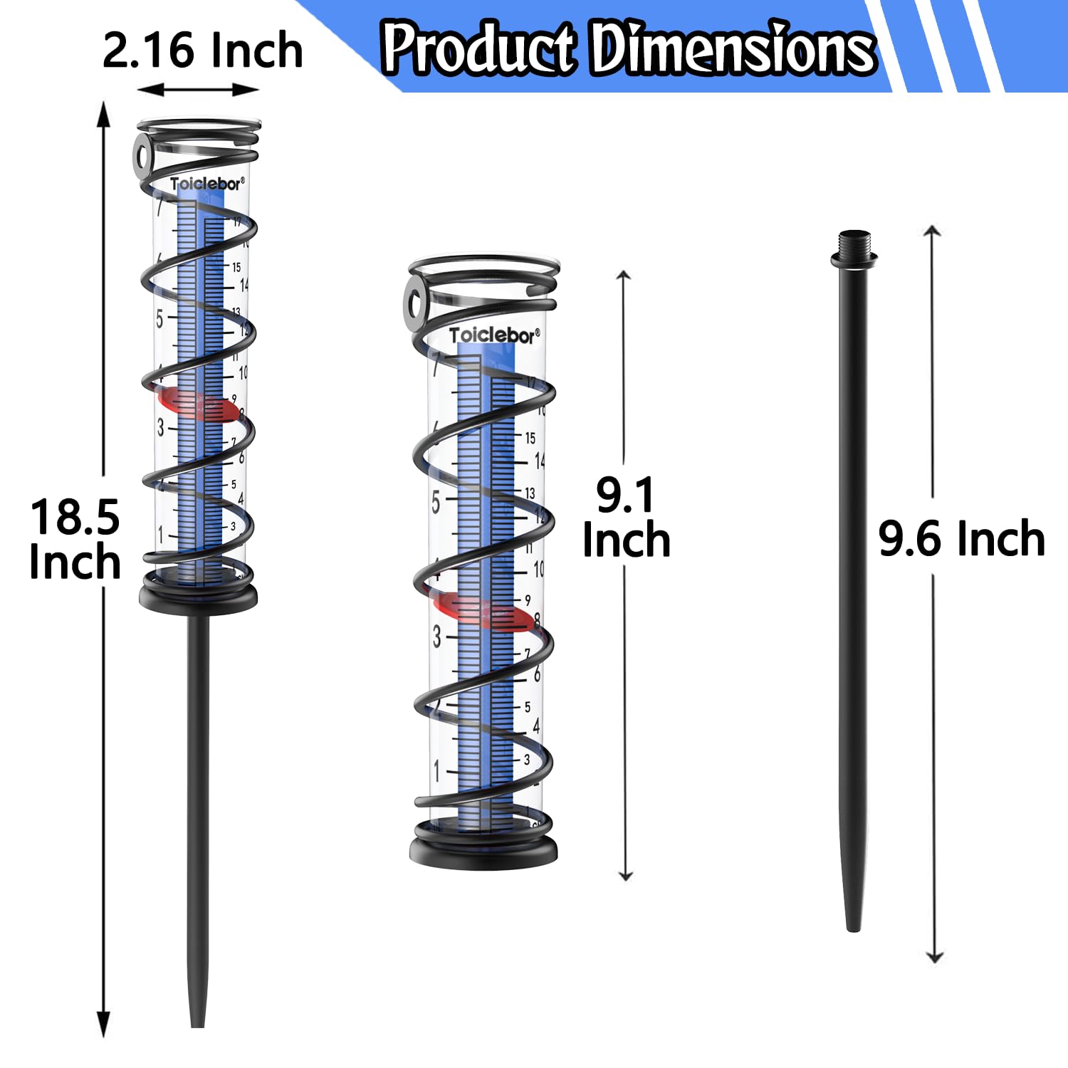 Rain Gauge Outdoor Dual-scale - Gallery 11