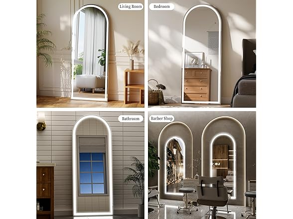 LED Arched Full Length Mirror