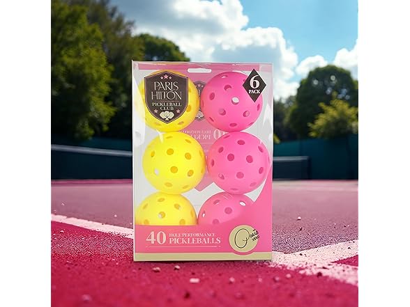 Paris Hilton Pickleballs 6-Pack