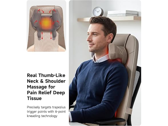 Flekzo Shiatsu Back Massager Chair Pad