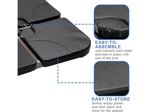 Tiktun 4-Piece Umbrella Base, Black