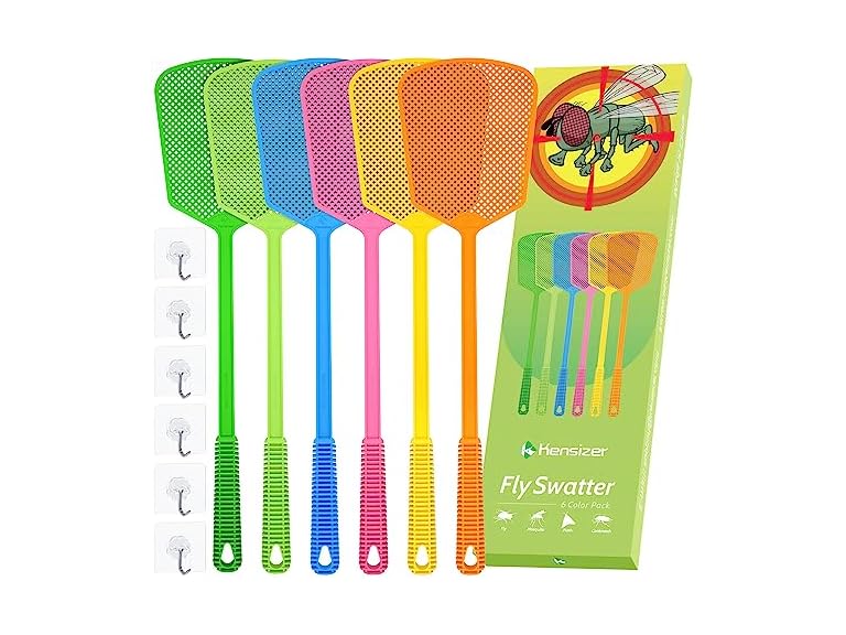 Kensizer 6-Pack Plastic Fly Swatters