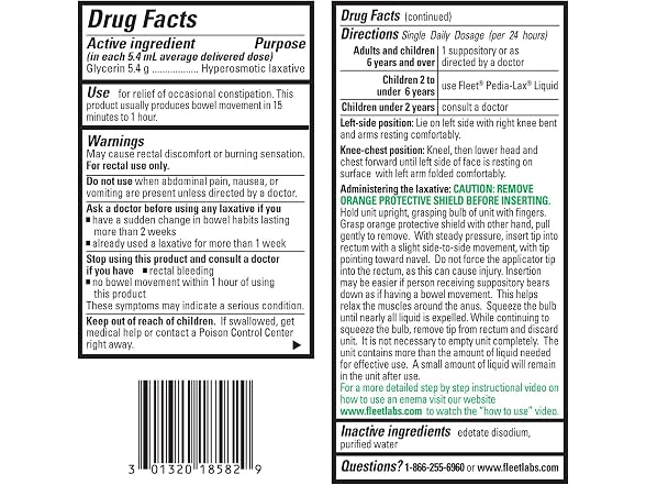 Fleet Liquid Glycerin Suppositories 4pk 7.5oz