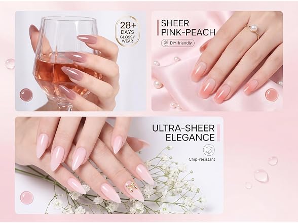 Nude Jelly Gel Nail Polish Set Milky