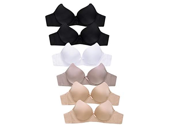 6Pk Womens Basic Plain Bras (Lydia)