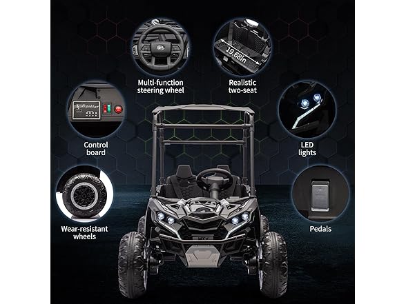 2-Seater Kids Ride On Utv, 24V 4WD