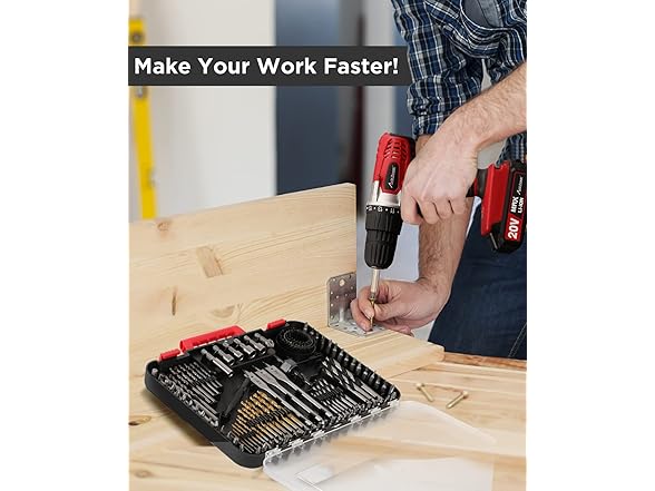 100-Piece Drill & Screwdriver Bit Set