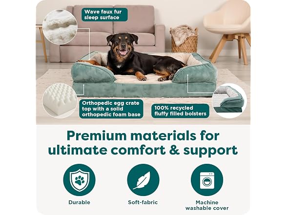 FurHaven Orthopedic Dog Bed, Sofa- Style