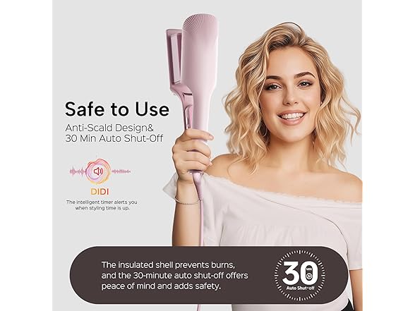 LENA Lena Slim Beach Waver Curling Wand