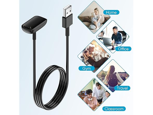 EEweca Charger Cable for Fitbit Luxe