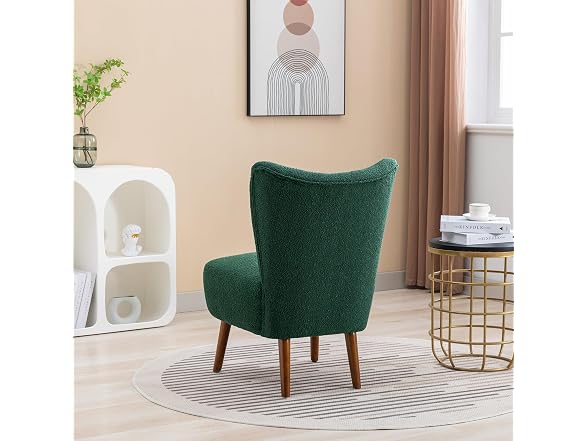 Nuoya Armless Accent Chair Wood Green