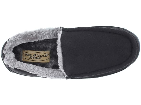 Deer Stags Men's Spun Slipper, Black 14