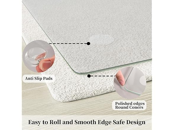 FlyEcho Glass Chair Mat 30" x 50"