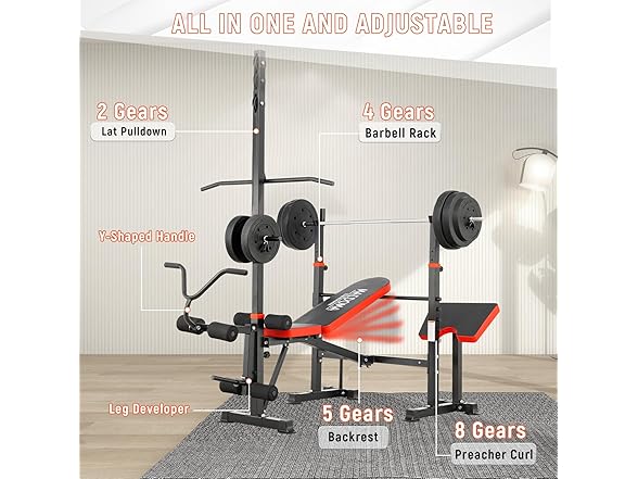 MAIDOMA 8 IN 1 Weight Bench