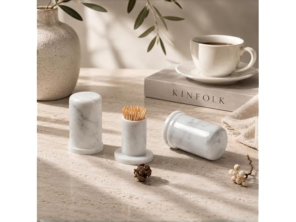 Apasqro Natural Marble Toothpick Holder