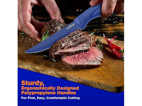 NutriChef SereneLife Stainless Steel Knife Set