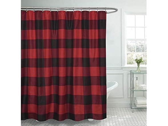 Buffalo Check Shower Curtain 12pk