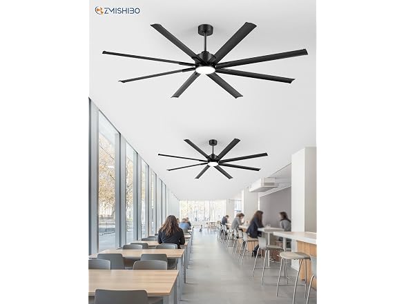 ZMISHIBO 84 Industrial Ceiling Fans with Lights