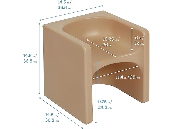 ECR4Kids Tri-Me 3-In-1 Cube Chair