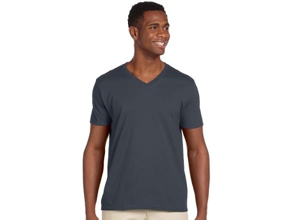 Gildan Men (L) Softstyle Preshrunk V-Neck T-Shirt