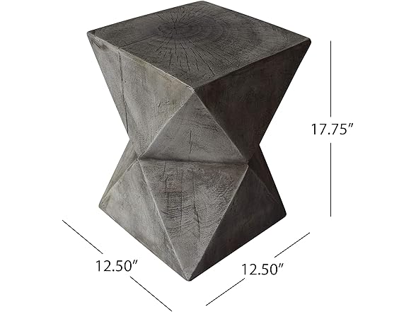 Christopher Knight Home Manuel Weight Concrete Accent Table, Light Gray