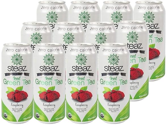 12PK Steaz Zero Calorie Raspberry Tea