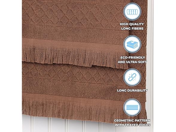 Superior 3PC ROLLA Bath Towels, Chocolate