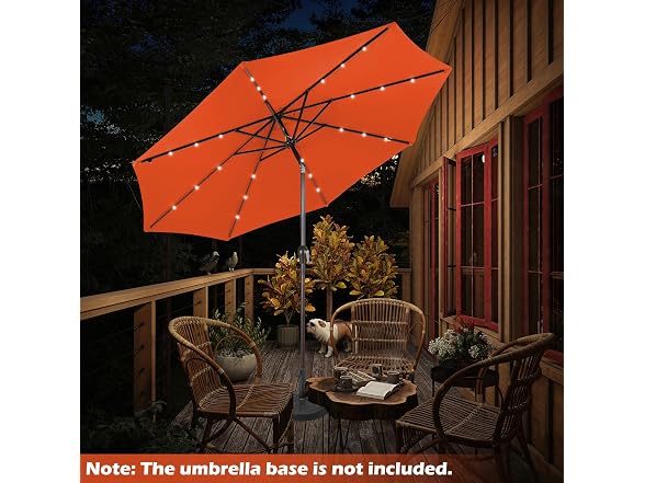 Giantex 10ft Outdoor Patio umbrella with Solar Lights