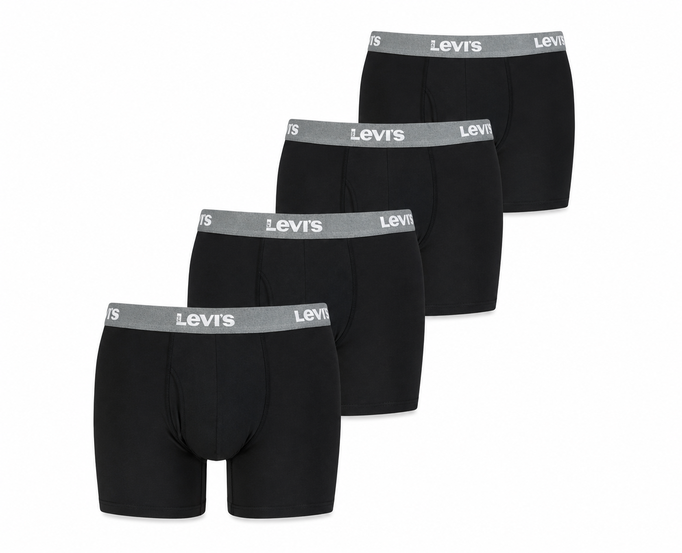 Levi's Mens Solid Basic Boxer Briefs - Gallery 9